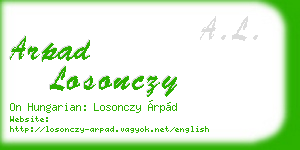arpad losonczy business card